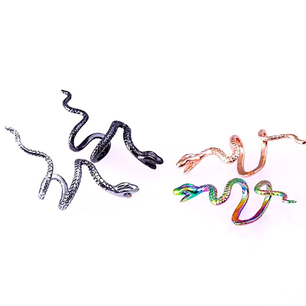 ⚜️𝟯𝟬%𝗢𝗙𝗙 𝗯𝘂𝗻𝗱𝗹𝗲𝘀 𝟯+⚜️ NEW Gold Snake Large Ear Cuff Earring - Picture 5 of 10